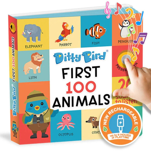 Libro Interactivo Musical First 100 Animals - Ditty Bird
