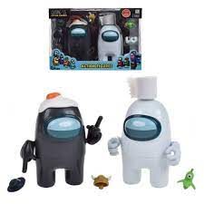 PACK 2 FIGURAS DE 12 CMS Y 7 ACCESORIOS AMONG US
