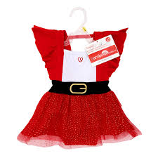 BODY DISFRAZ NAVIDAD NIÑA  ROJO-BCO-NEGRO