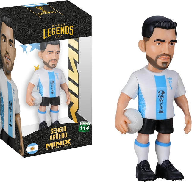 Figura Resina 12 cm Sergio Agüero: Argentina Leyendas