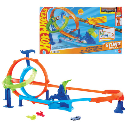 HOT WHEELS Pista de Acrobacias Lanza y Choca