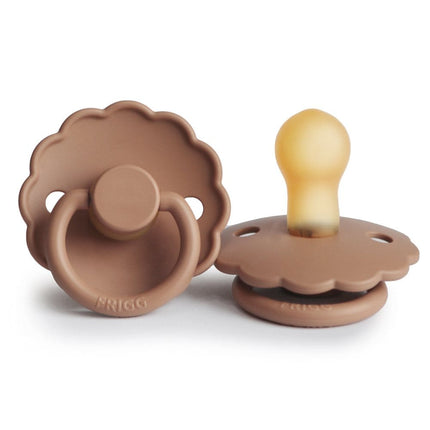 Chupete Redondo de Caucho Natural X1 Daisy Talla 1 Peach Bronze - Frigg