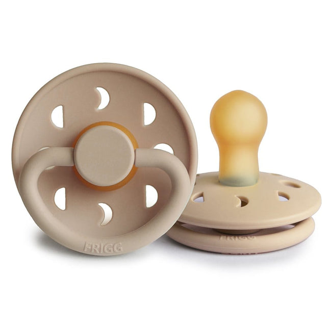 Chupete Redondo de Caucho Natural X1 Moon Talla 1 Croissant - Frigg