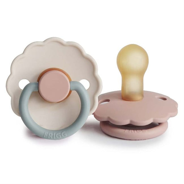 Chupete Redondo de Caucho Natural X2 Daisy Talla 2 Blush Cotton Candy - Frigg