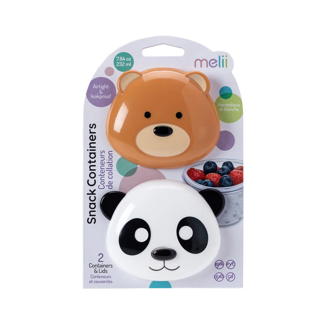 Pack De 2 Contenedores Snack Oso Y Panda