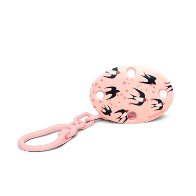 BROCHE PINZA OVALADO SWALLOW ROSADO