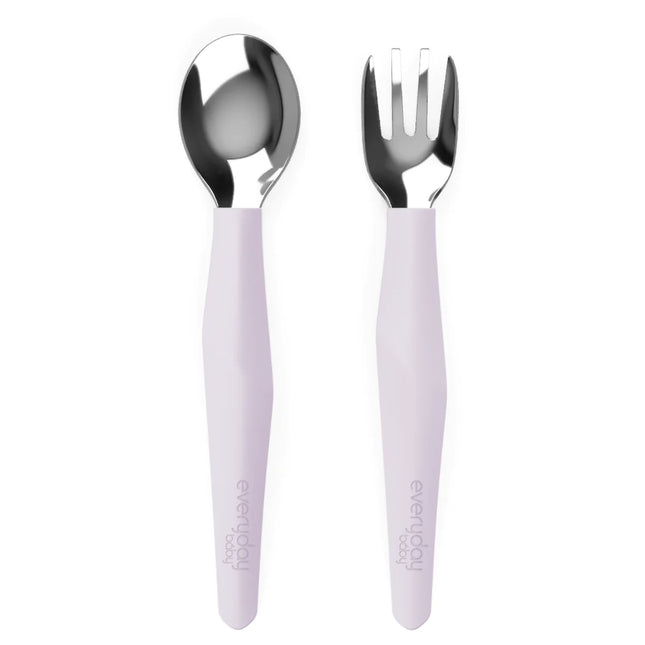 Pack De 2 Cubiertos Metálicos Lavanda
