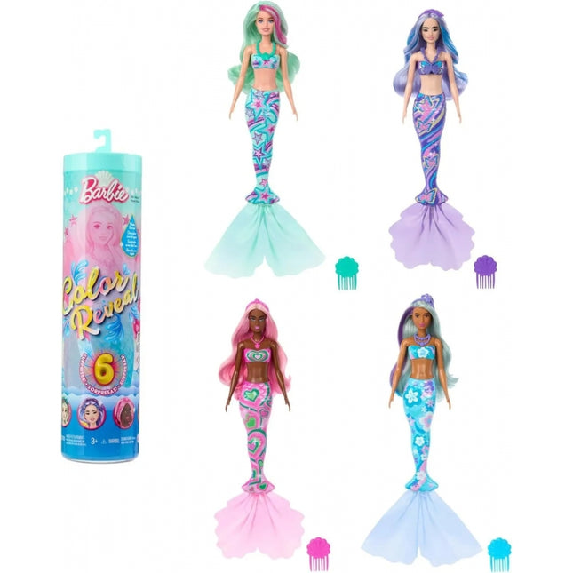Barbie Color Reveal Muñeca Sirenas Fondo del Mar Sorpresa