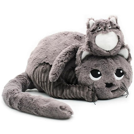 Miaou Gato Mamá Y Bebé - Gris