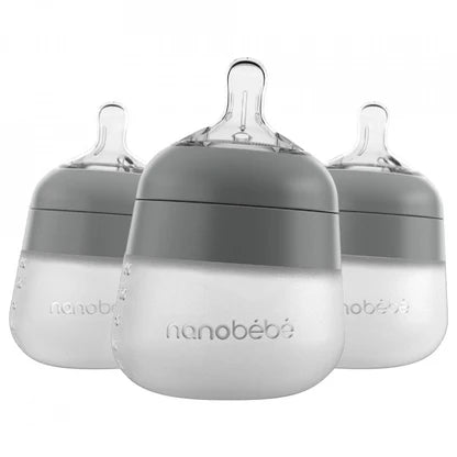 Mamadera Silicona 150 ml pack x 3 Gris