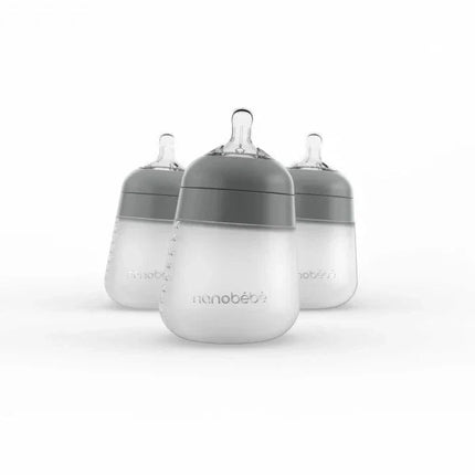 Mamadera Silicona 270 ml pack x 3 Gris