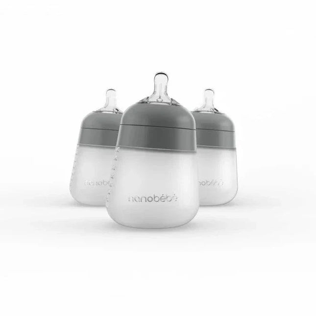 Mamadera Silicona 270 ml pack x 3 Gris