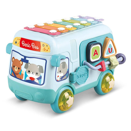 Autobús Musical con Xilófono y Figuras de Encastre Celeste Benic Baby