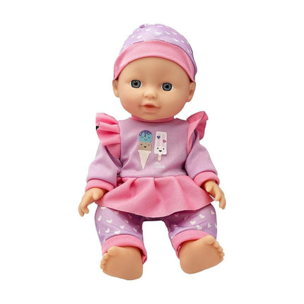 Muñeca Bebé con Carrito Plegable de Paseo Rosado Little Dolphie