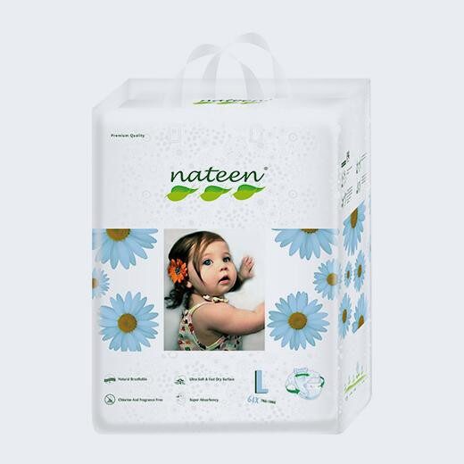 PAÑAL NATEEN BEBE-NIÑO LINEA PREMIUM L 7-18 kilos 64 UNIDADES
