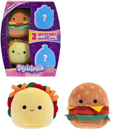 (239)SQUISHMALLOWS SET 4 PELUCHES 5 CM