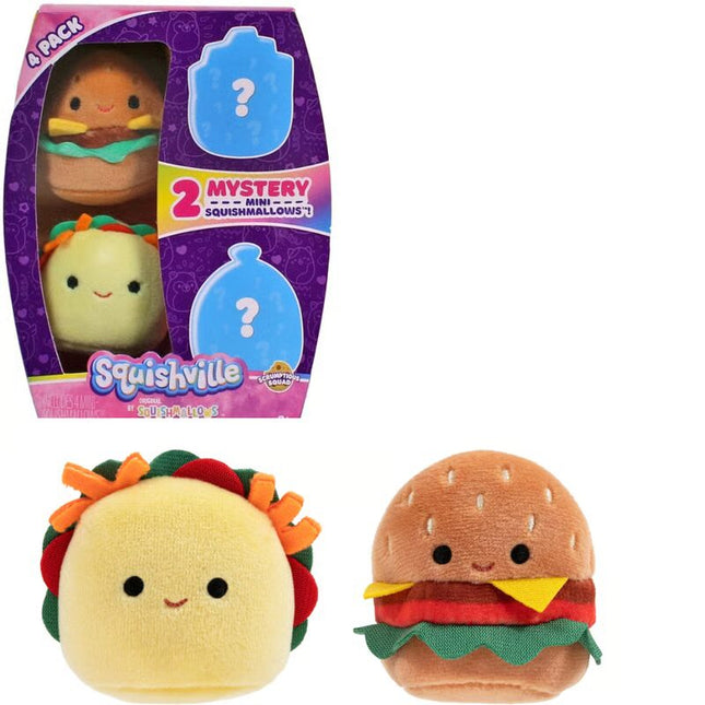 (239)SQUISHMALLOWS SET 4 PELUCHES 5 CM