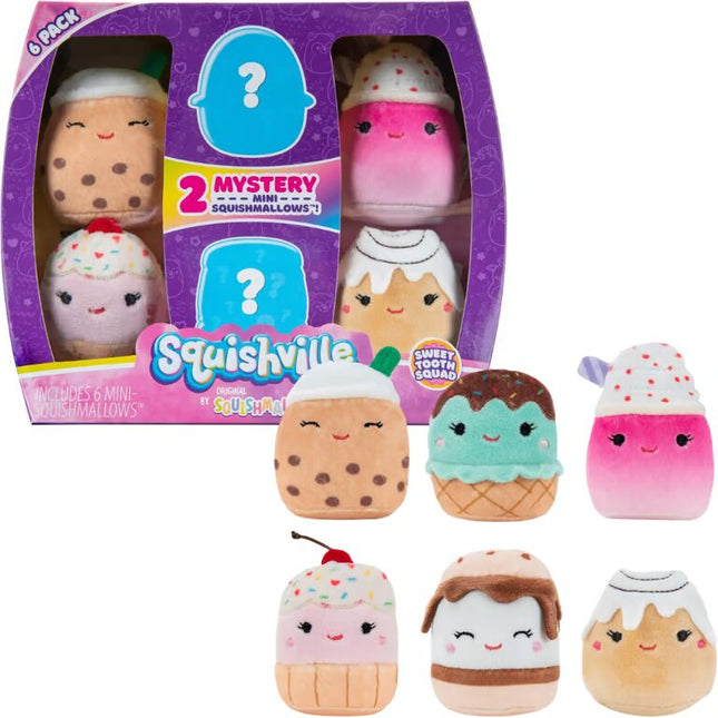 SQUISHMALLOWS SET 6 PELUCHES 5 CM