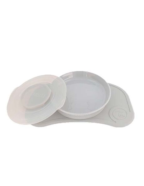 Individual Twistshake ClickMat Mini + Plato Gris Pastel