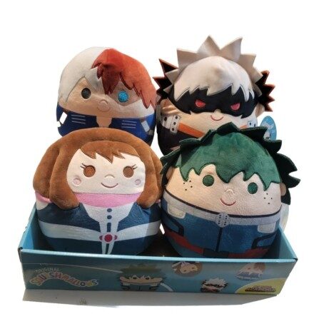 SQUISHMALLOWS 8" MY HERO ACADEMIA ASSORTMENT 4 STYLES - 24 PCS / CASE BULK PACK