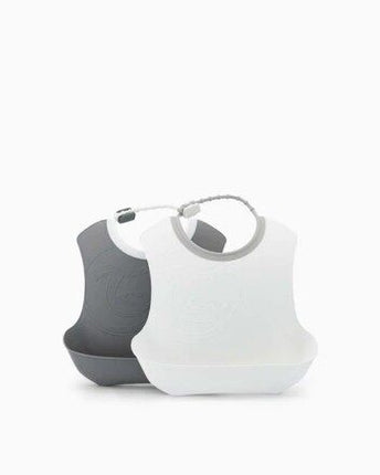 Baberos Twistshake 4+m 2 uns Gris / Blanco