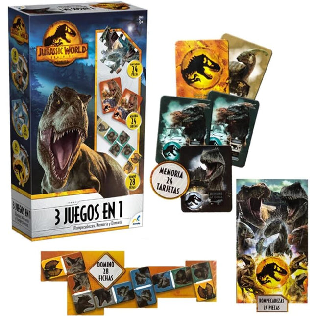 JURASSIC WORLD SET DE TRES JUEGOS