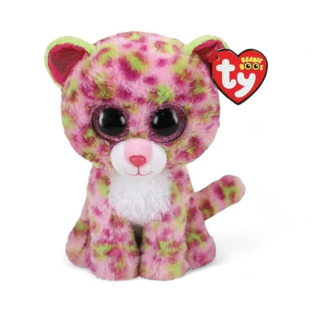 TY BEANIE BOOS LAINEY LEOPARD ROSA  REGULAR