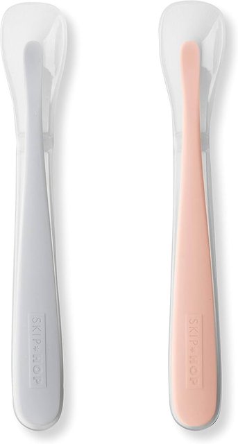 Easy-Feed Spoons-Grey/Soft Coral