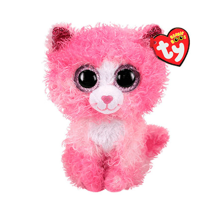 TY BEANIE BOOS REAGAN GATO RISADO ROSADO REGULAR