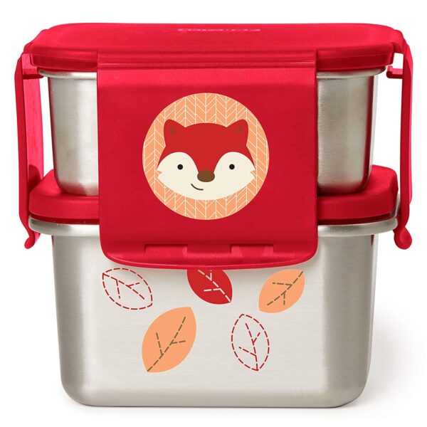 Zoo Contenedores Lunch Kit-Fox Acero Inoxidable
