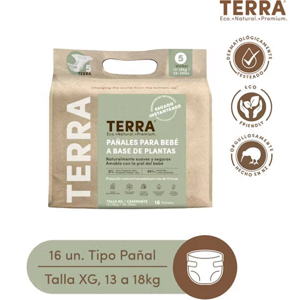 PA„AL BIODEGRADABLE TERRA TALLA XG 16UN