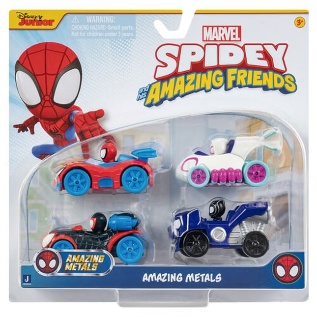 SPIDEY SET 4 VEHÍCULOS METÁLICOS