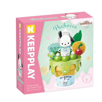 Playset Pochacco cono de helado Bloques de Construcción 124 pcs
