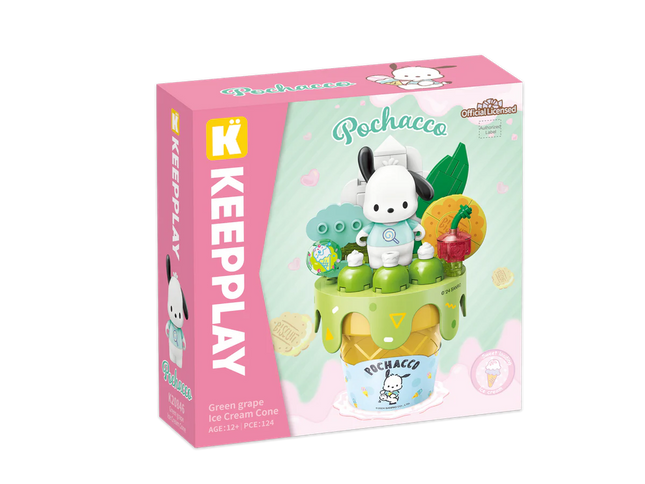 Playset Pochacco cono de helado Bloques de Construcción 124 pcs