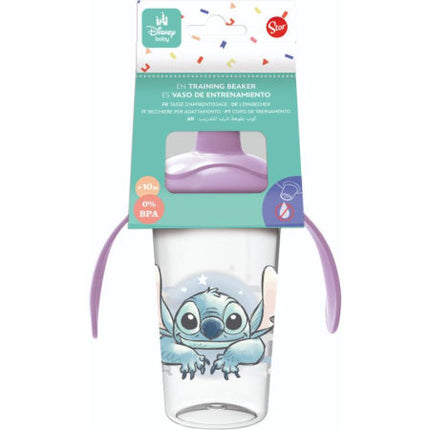Vaso de entrenamiento con asas y boquilla rigida 295ml Stitch