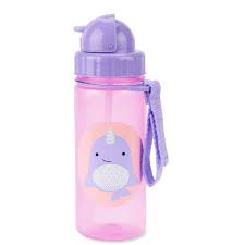 Zoo Straw Bottle Pp- Narwhal