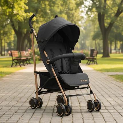 Coche Paragua Clap Negro Gold