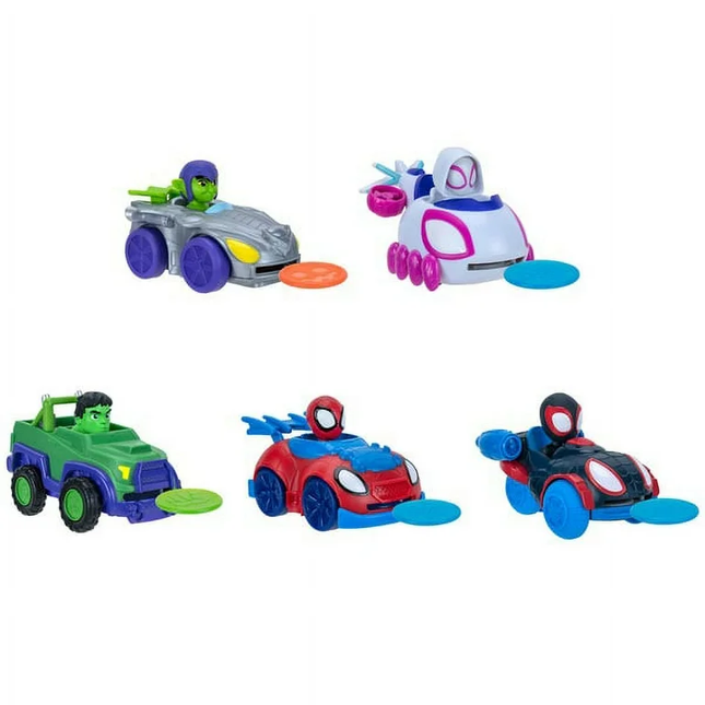 SNF LITTLE VEHICLE DISC DASHERS MILES MORALES SPIDER MAN SURTIDO