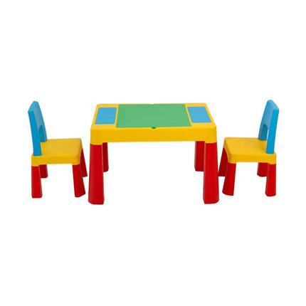 Centro De Juegos 2 En 1: Juego De Bloques Y Escritorio