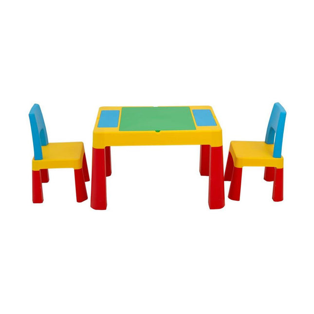 Centro De Juegos 2 En 1: Juego De Bloques Y Escritorio