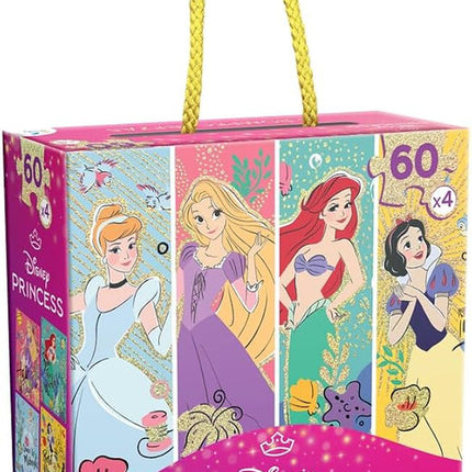 PUZZLE PRINCESAS 4 EN 1  DE 60 PZS