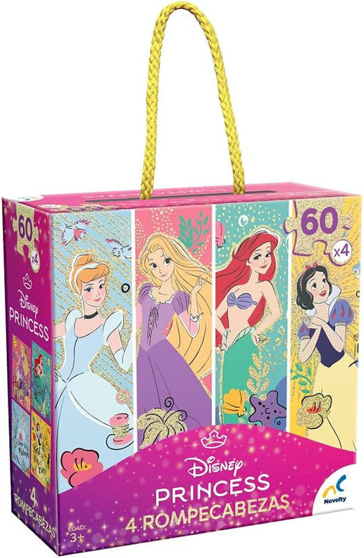 PUZZLE PRINCESAS 4 EN 1  DE 60 PZS