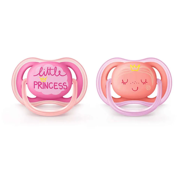 2 Chupetes Ultra Air decorados 6-18 meses Pink