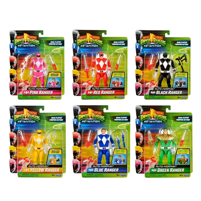 POWER RANGERS FIGURA GIRA CABEZA
