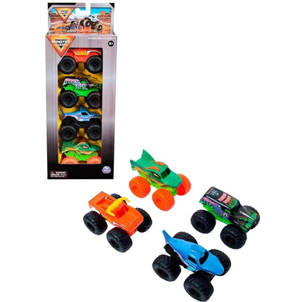 MONSTER JAM SET  4 AUTOS 1:72
