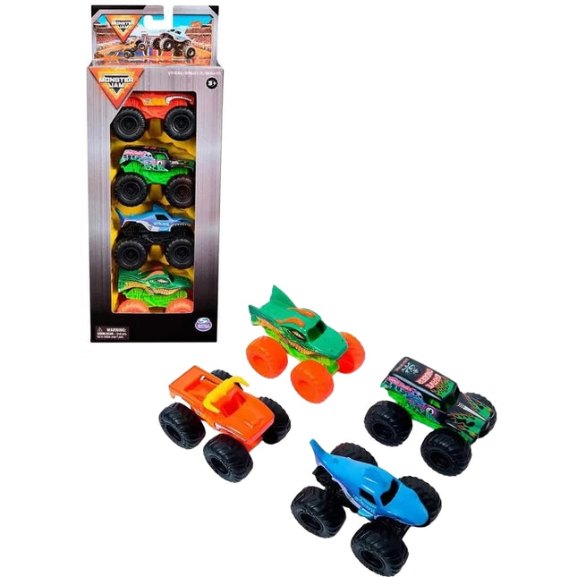 MONSTER JAM SET  4 AUTOS 1:72