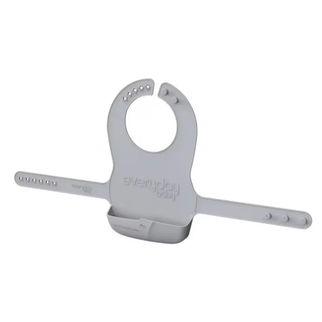 Babero De Silicona Gris