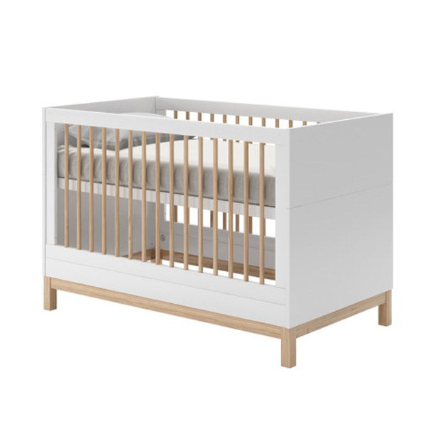 Cuna Madera Cozy Blanca  130x 70cm, convertible en cama de transicion