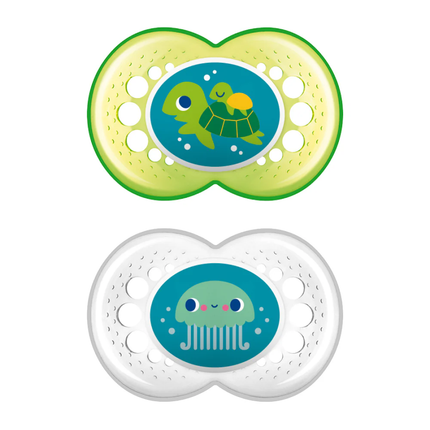 2 Chupetes Crystal 6 Meses Verde