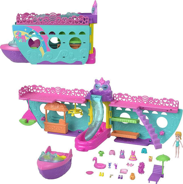 Polly Pocket Set de Juego Bote de Unicornio